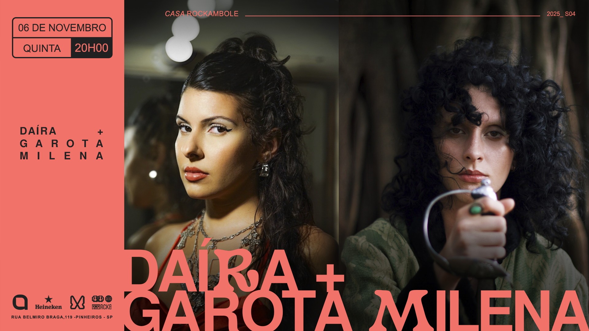 Daíra + Garota Milena na Casa Rockambole em São Paulo