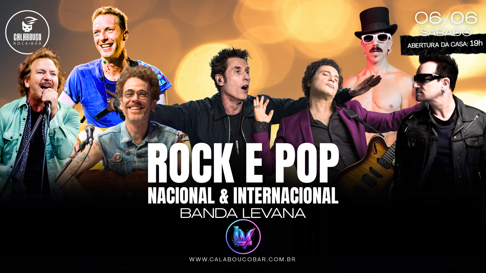 POP & ROCK NACIONAL E INTERNACIONAL COM BANDA LEVANA