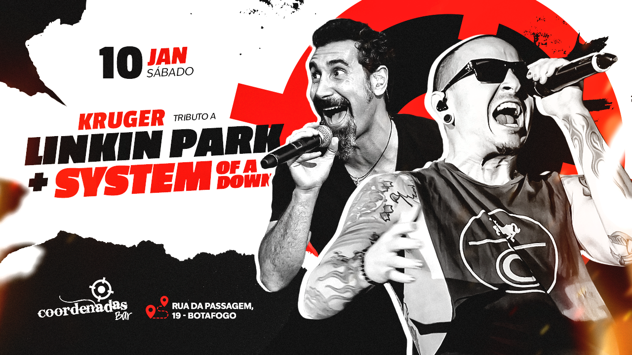 Tributo a System of a Down + Linkin Park no Coordenadas Bar - Banda Kruger