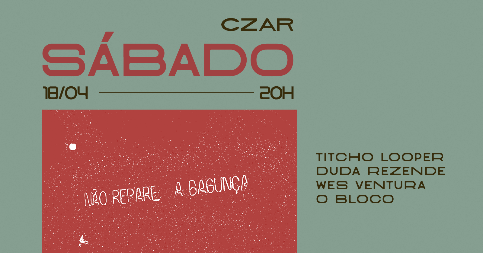 Sábado no Czar (18/04)