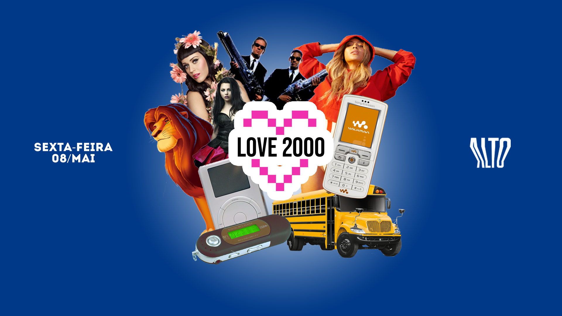 Love 2000 ❥ Pop, Rock, Eletro, Hip-Hop e Nacionais ❥ Sexta-feira no Bar Alto