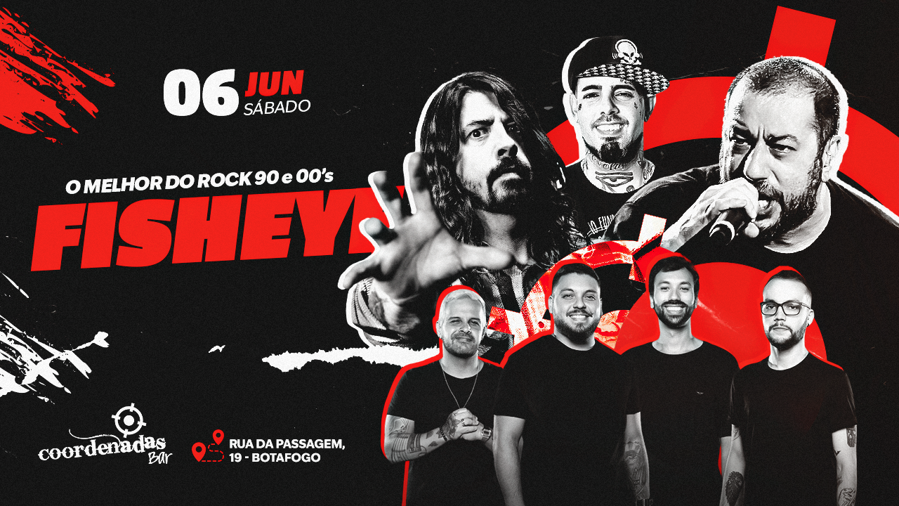 Banda Fisheye | Pop Rock 90/2000 no Coordenadas bar 