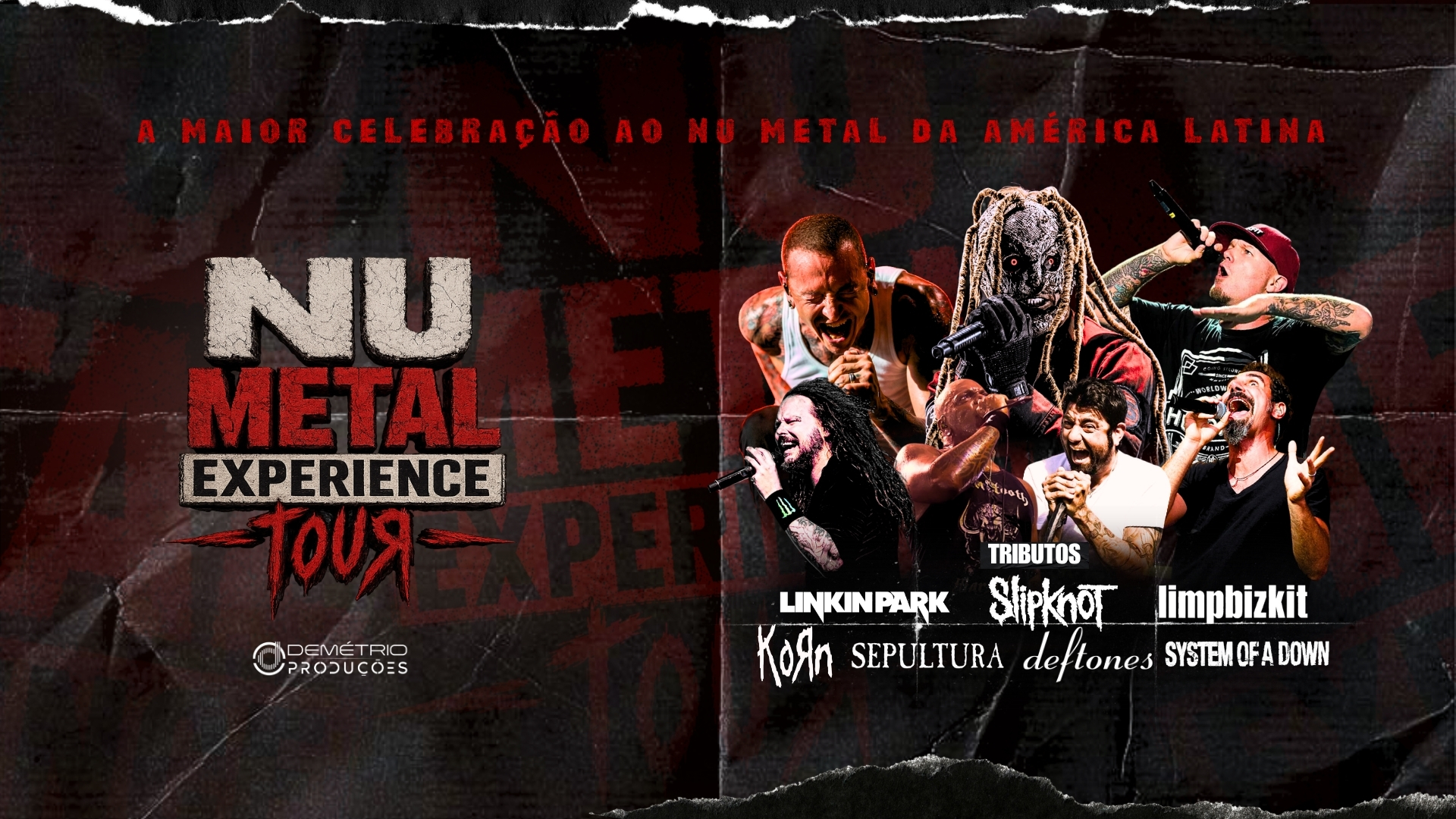 Divulgação: Nu metal experience tour - Maceió/AL — tributos