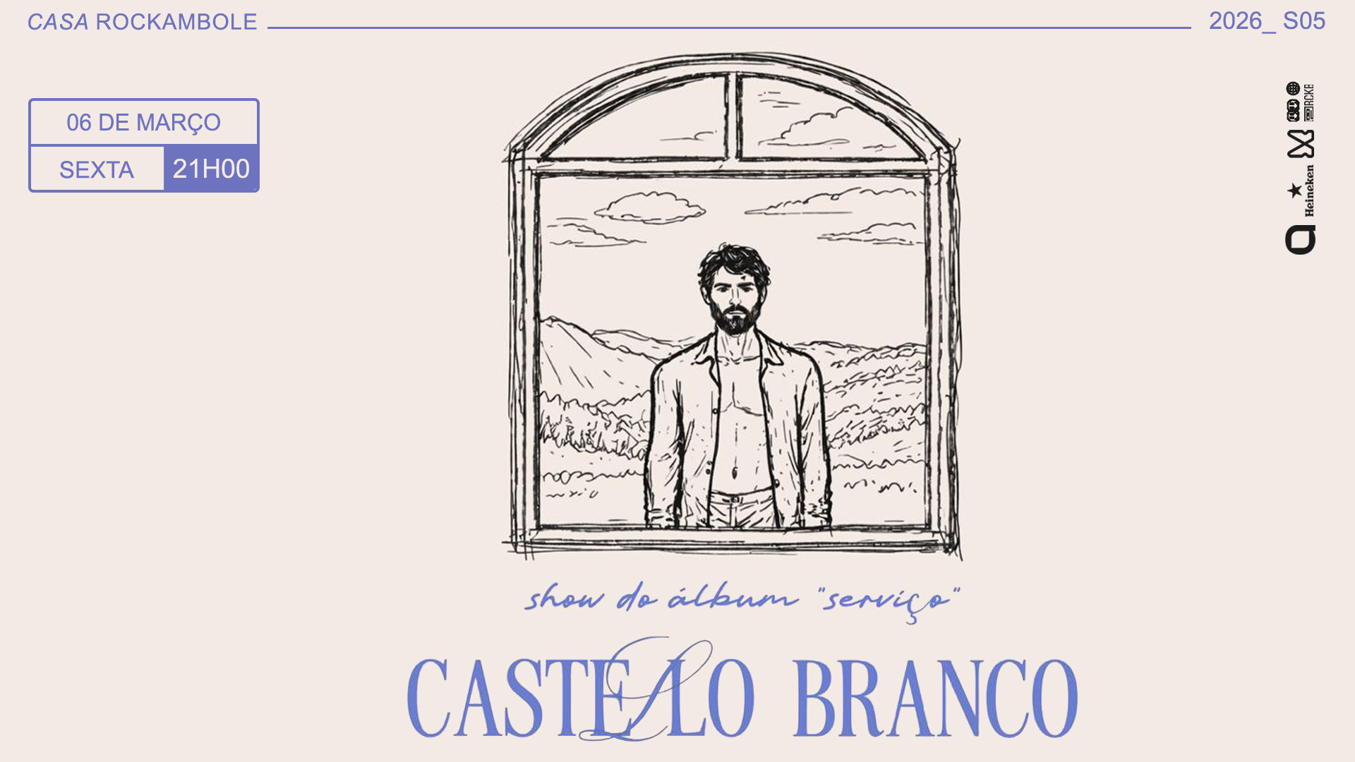 Castello Branco canta "Serviço" na Casa Rockambole