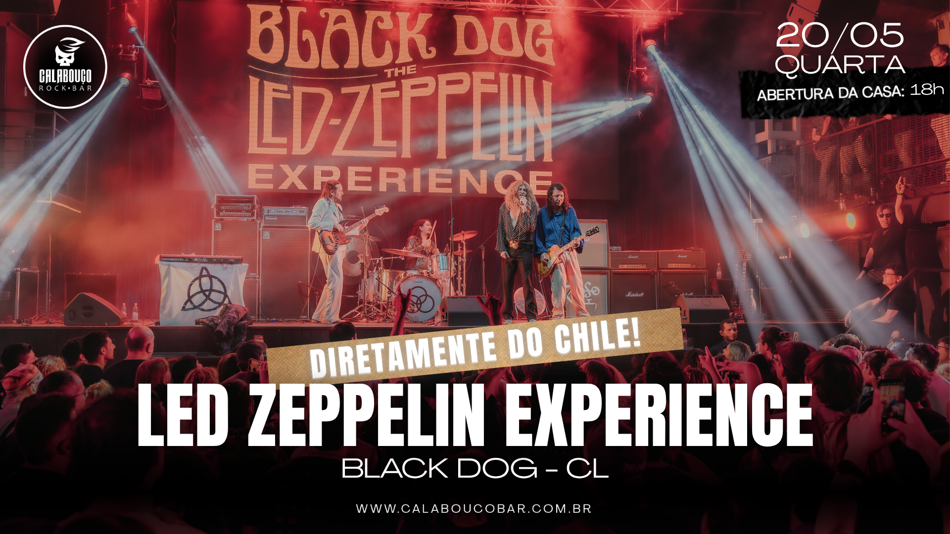 AQUECIMENTO ROBERT PLANT - LED ZEPPELIN EXPERIENCE - BLACK DOG CHILE