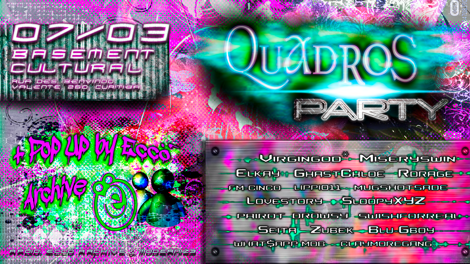 Quadros Party + Pop Up Eccö Archive