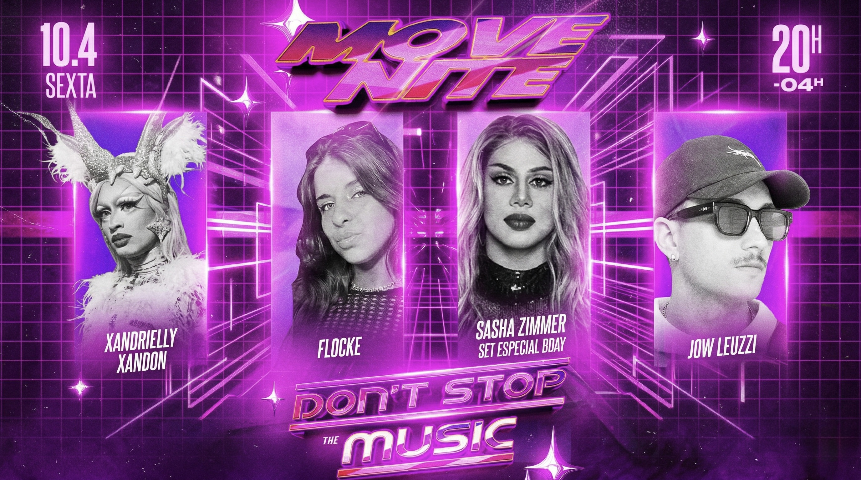 Move Nite | Pop, Funk e Summer Eletrohits | Entrada Gratuita até 23h - Sexta-feira 10.04