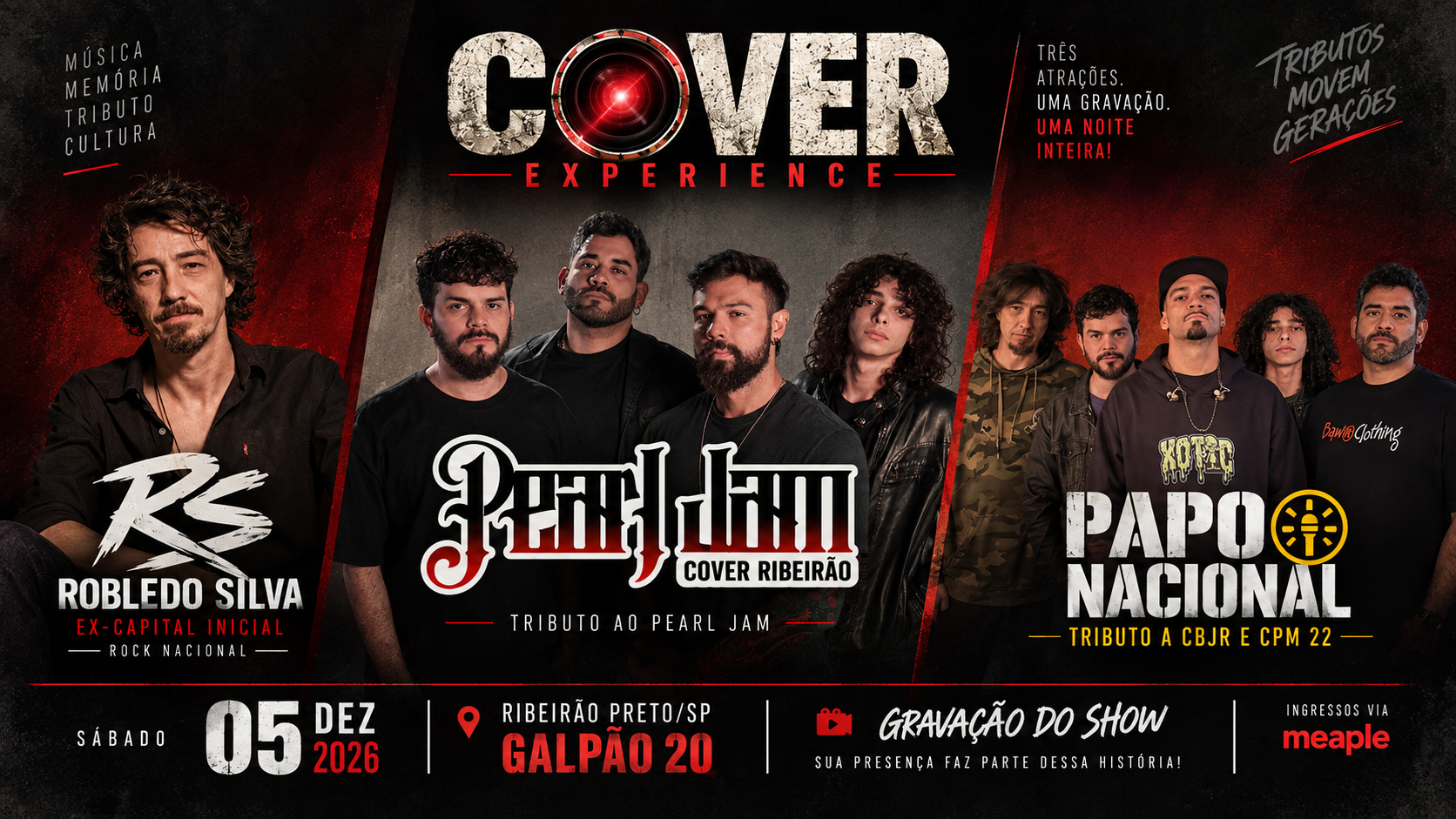 Divulgação: Cover Experience em Ribeirão Preto - Noite de Gravação do Evento