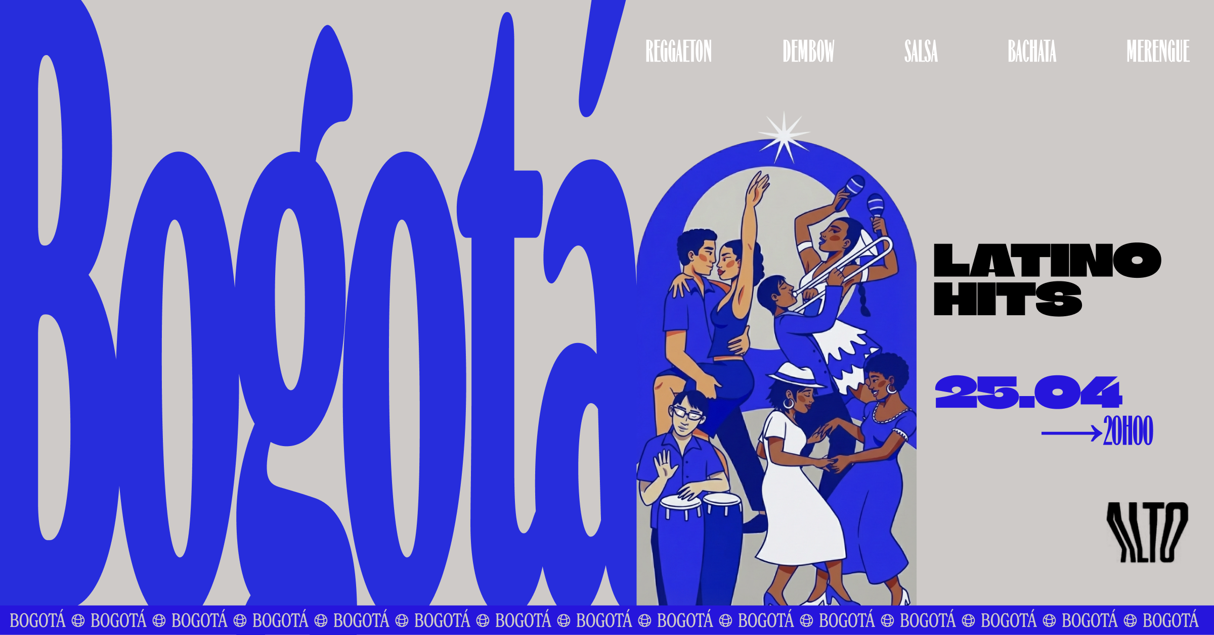 Bogotá Latino Hits | Reggaeton, Dembow, Salsa, Bachata e Merenge no Bar Alto | 25 de Abril