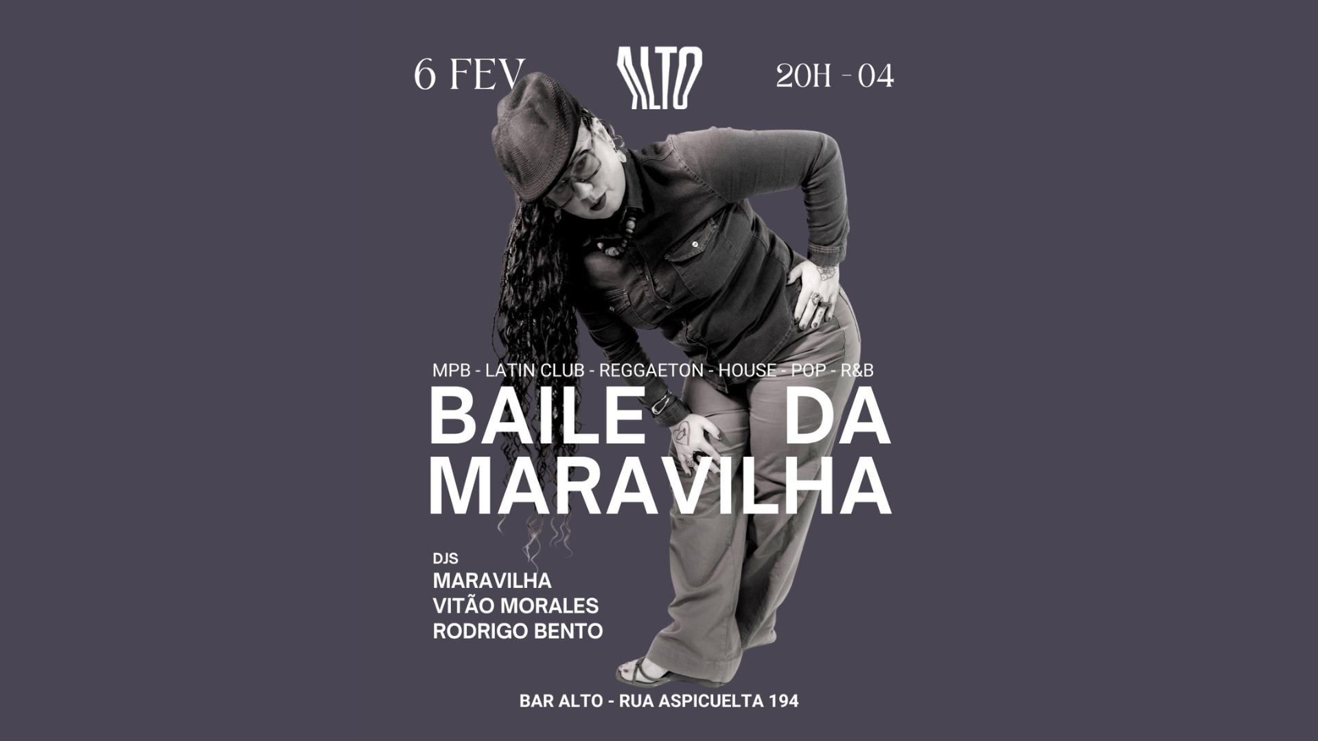 Bar Alto convida: Baile da Maravilha | Sexta 06.02