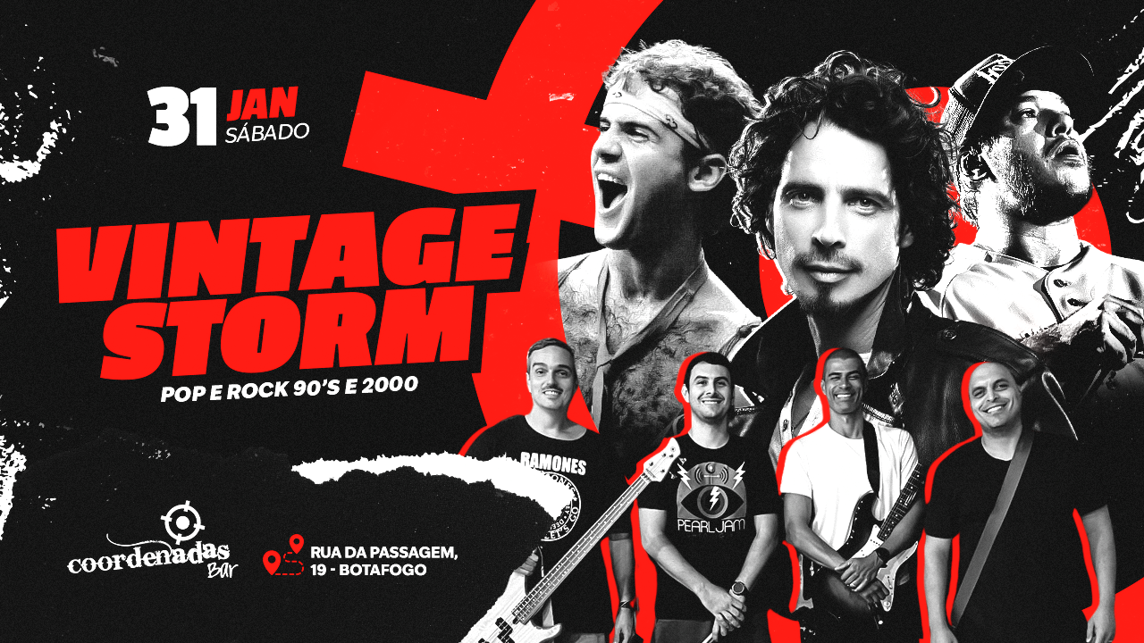 Banda Vintage Storm no Coordenadas Bar 